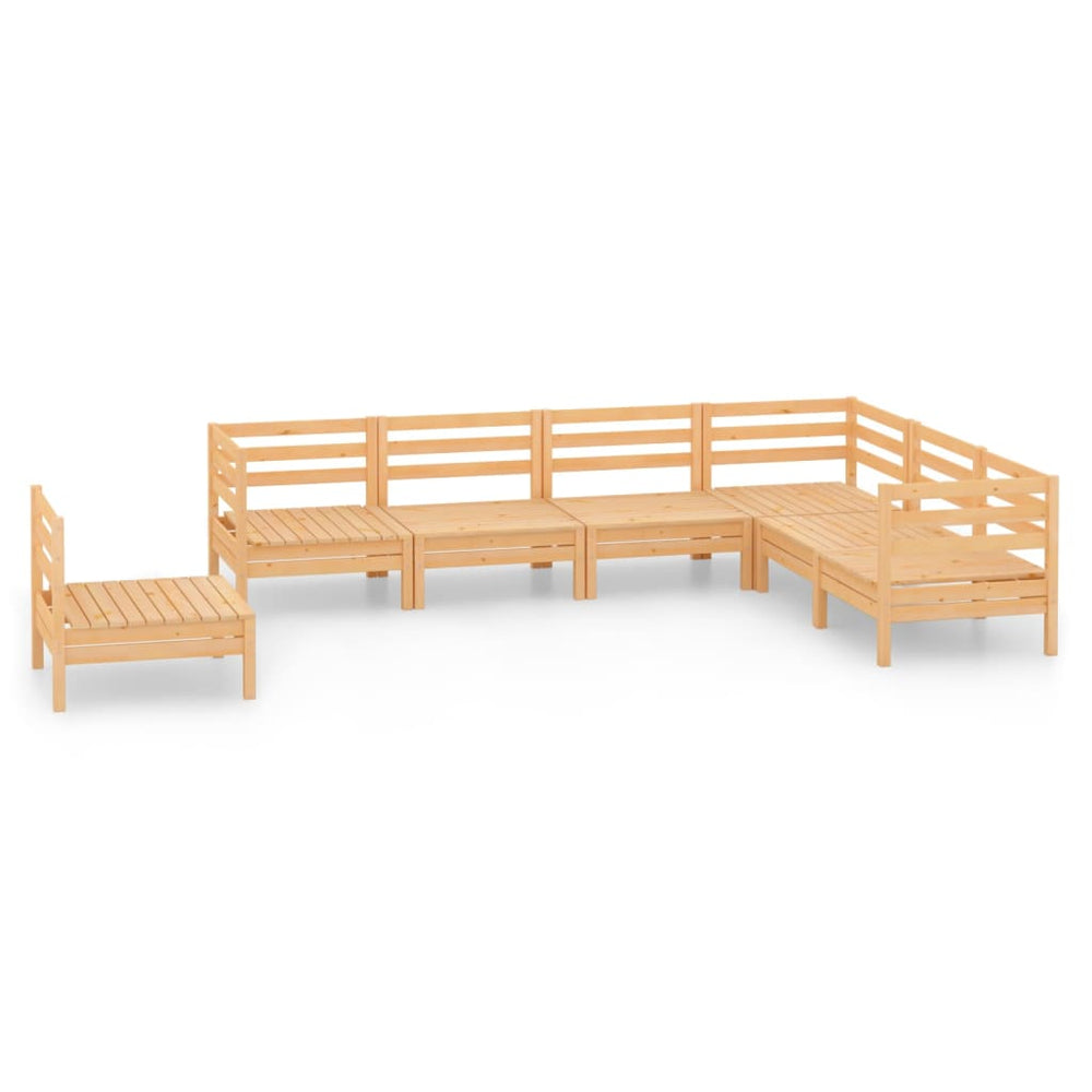 vidaXL Salon de jardin 7 pcs en bois de pin massif