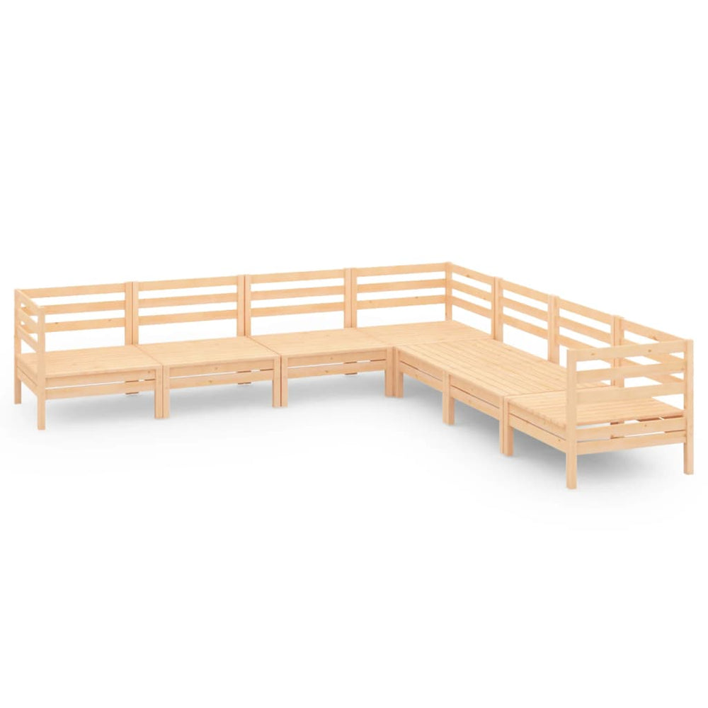 vidaXL Salon de jardin 7 pcs en bois de pin massif