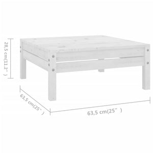 8-tlg. Garten-Lounge-Set Massivholz Kiefer Weiß