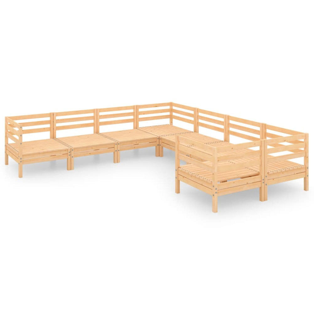 vidaXL Salon de jardin 8 pcs en pin massif
