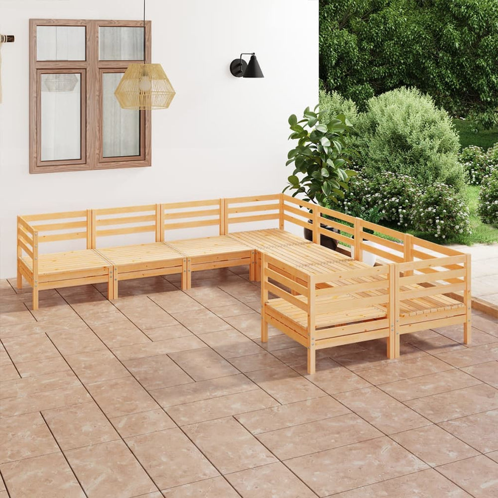vidaXL Salon de jardin 8 pcs en pin massif
