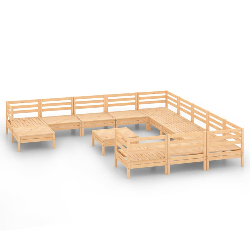 vidaXL Salon de jardin 13 pcs en pin massif