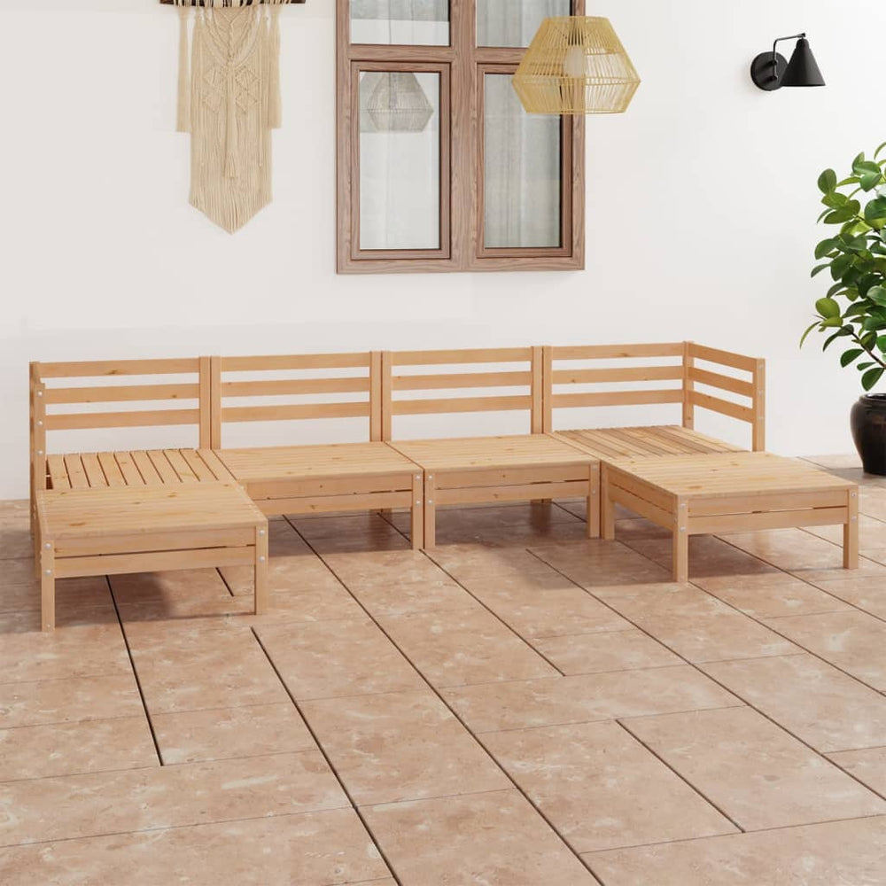 vidaXL Ensemble de mobilier de jardin 6 pcs Bois de pin massif