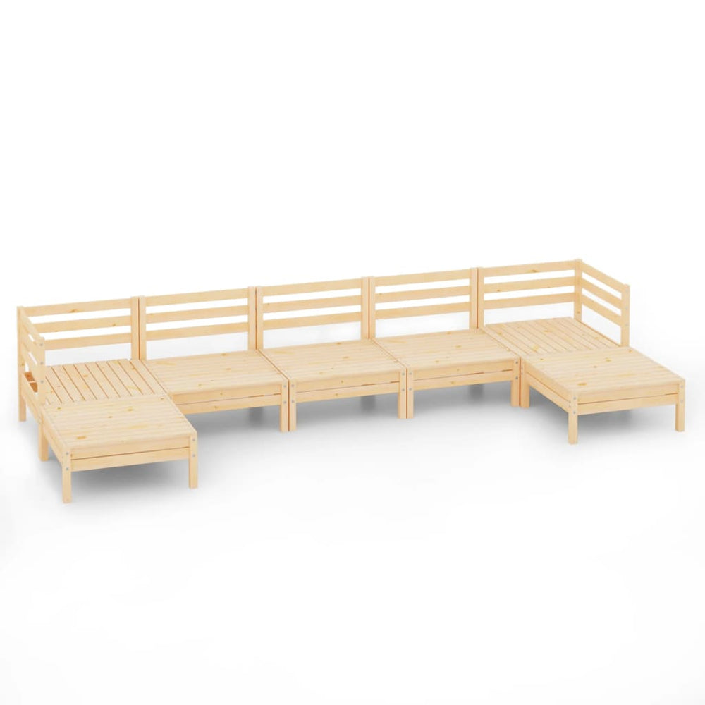 vidaXL Salon de jardin 7 pcs en bois de pin massif
