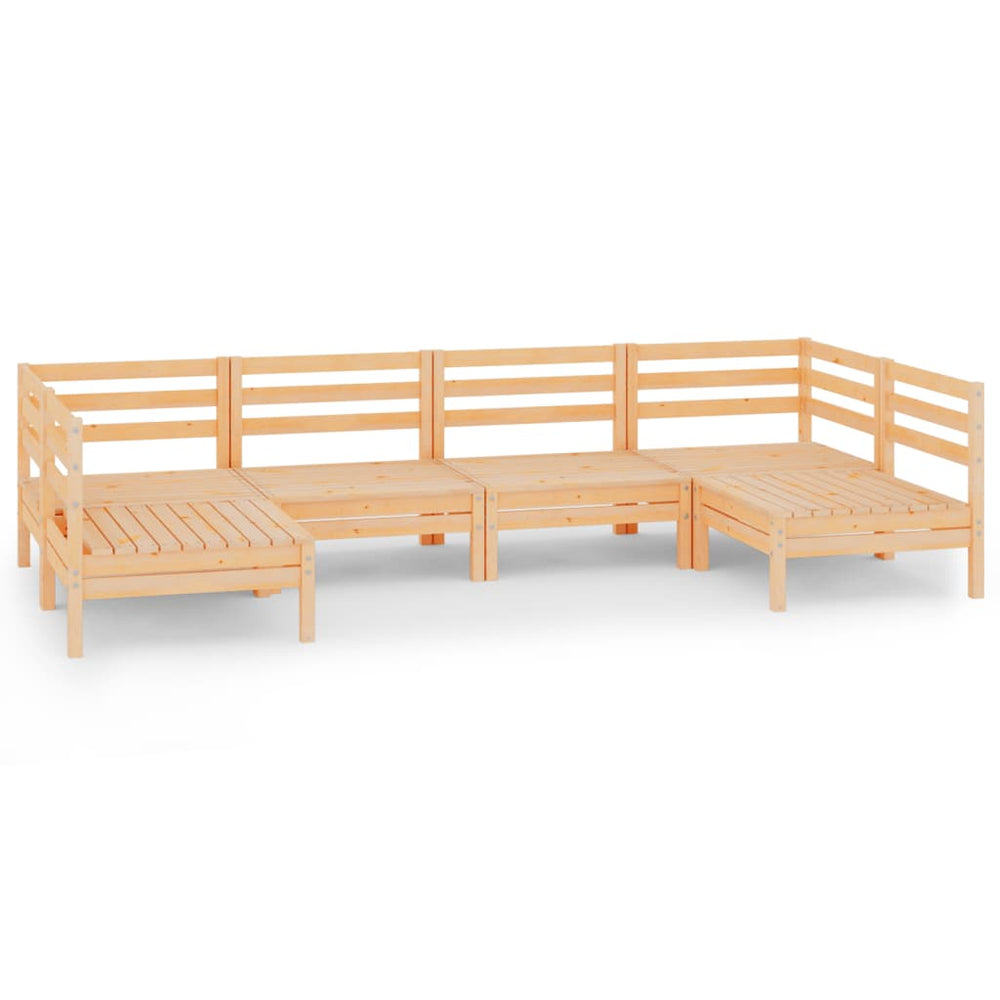 vidaXL Ensemble de mobilier de jardin 6 pcs Bois de pin massif