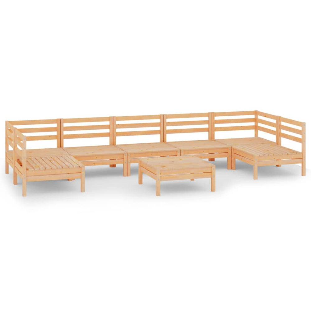 vidaXL Salon de jardin 8 pcs en pin massif