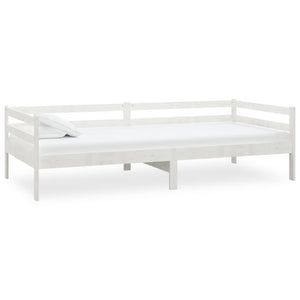 vidaXL Lit de repos avec matelas 90x200 cm blanc pin massif