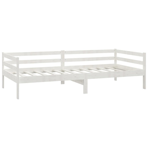 vidaXL Lit de repos avec matelas 90x200 cm blanc pin massif