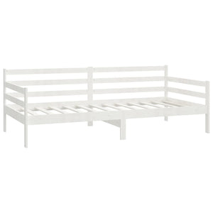 vidaXL Lit de repos avec matelas 90x200 cm blanc pin massif