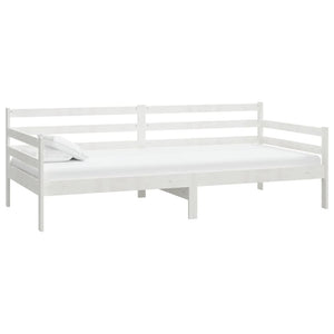 vidaXL Lit de repos avec matelas 90x200 cm blanc pin massif