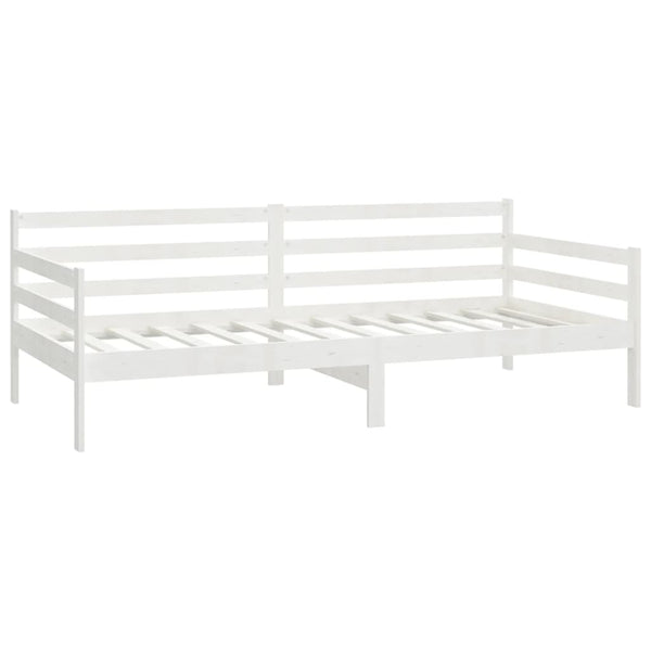 vidaXL Lit de repos avec matelas 90x200 cm blanc pin massif