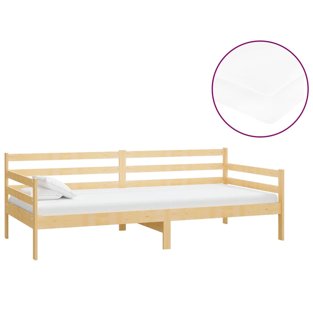 vidaXL Lit de repos avec matelas 90x200 cm Bois de pin massif