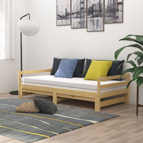 vidaXL Lit de repos gigogne 2x(90x200) cm Pin massif