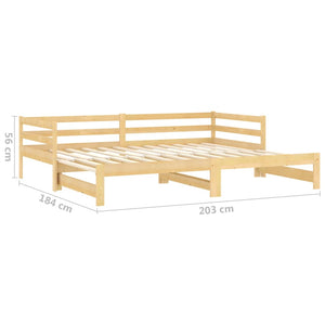 vidaXL Lit de repos gigogne 2x(90x200) cm Pin massif