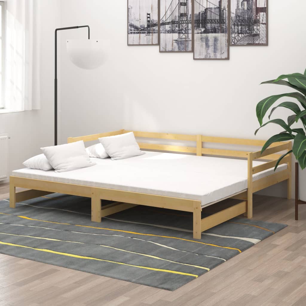 vidaXL Lit de repos gigogne 2x(90x200) cm Pin massif