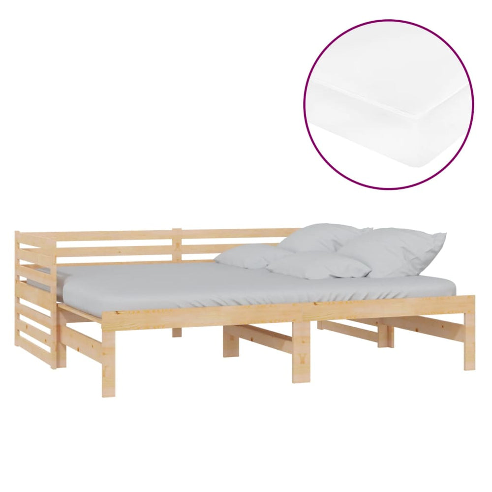 vidaXL Lit de repos gigogne 2x(90x200) cm Pin massif