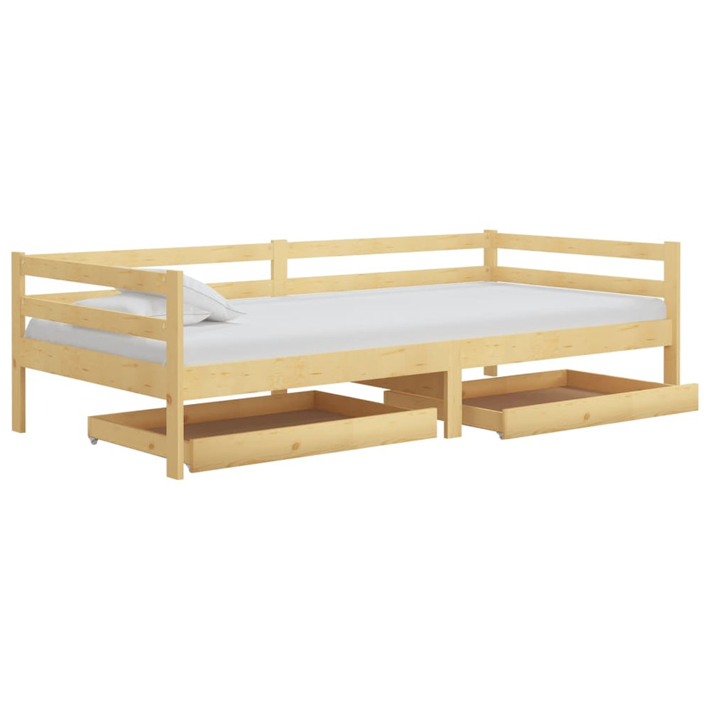 vidaXL Lit de repos avec tiroirs 90x200 cm pin massif