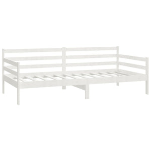 vidaXL Lit de repos avec tiroirs 90x200 cm Bois de pin massif Blanc