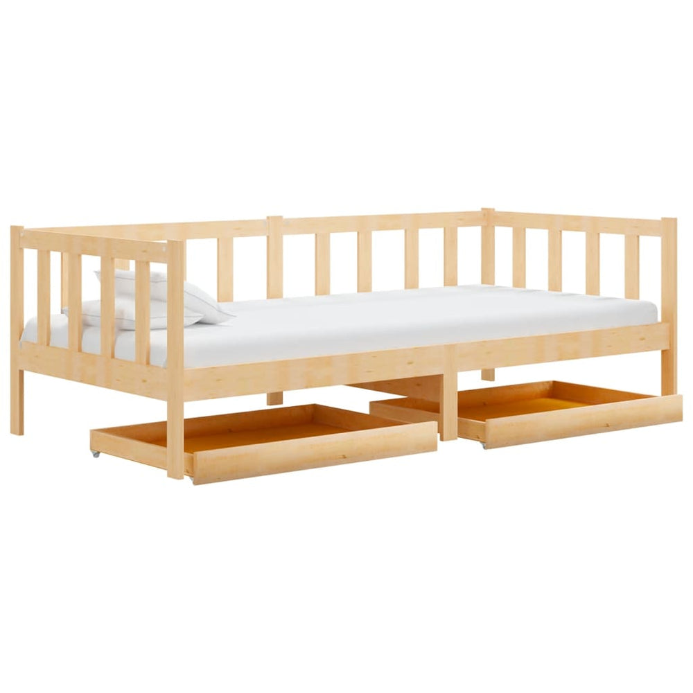 vidaXL Lit de repos avec tiroirs 90x200 cm pin massif