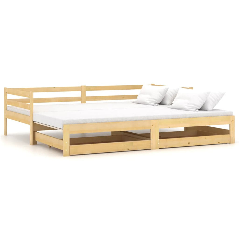 vidaXL Lit de repos gigogne 2x(90x200) cm Pin massif