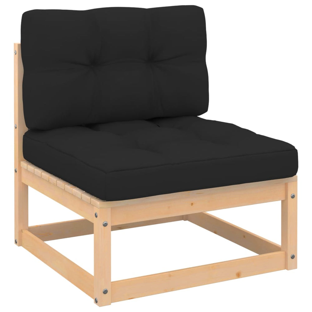vidaXL Ensemble de jardin lounge 13 pcs avec coussins Bois de pin massif