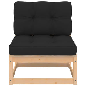 6-tlg. Garten-Lounge-Set mit Kissen Massivholz Kiefer