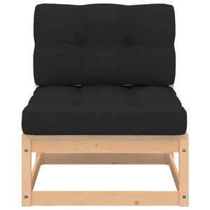 5-tlg. Garten-Lounge-Set mit Kissen Massivholz Kiefer