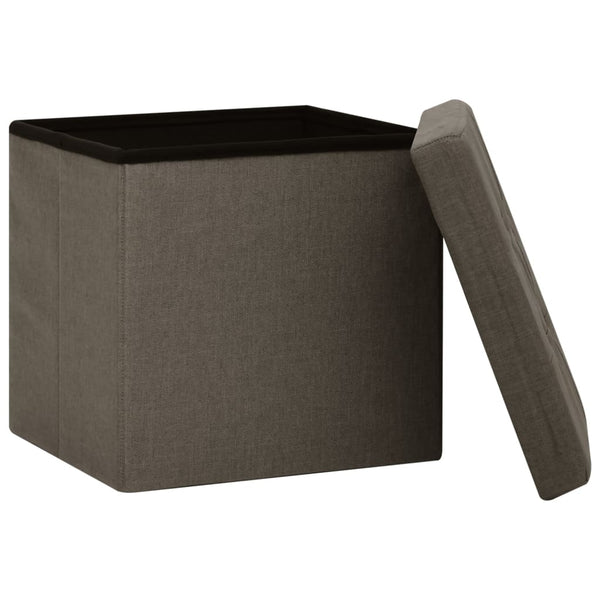 Hocker mit Stauraum 2er-Set Braun