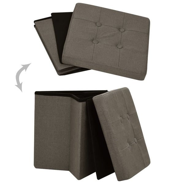 Hocker mit Stauraum 2er-Set Braun