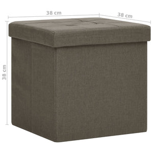 Hocker mit Stauraum 2er-Set Braun