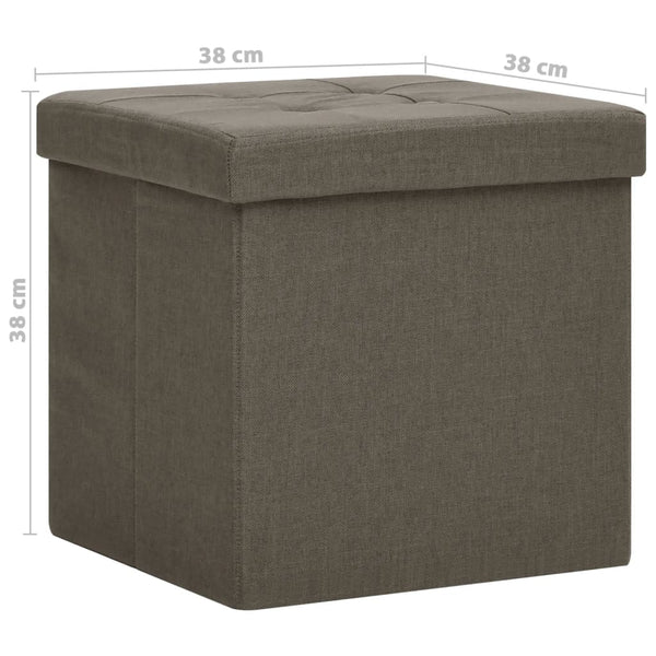 Hocker mit Stauraum 2er-Set Braun