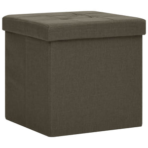Hocker mit Stauraum, 2er Set, Dunkelbraun