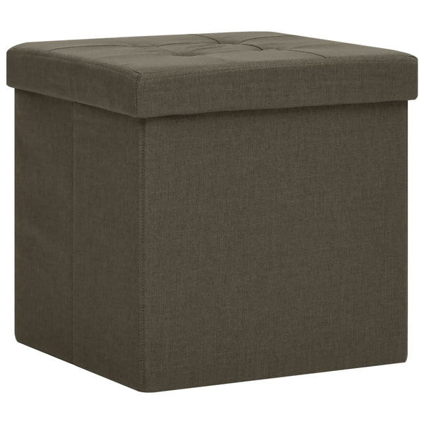 Hocker mit Stauraum, 2er Set, Dunkelbraun