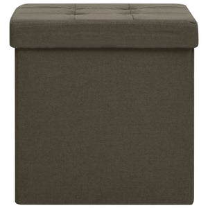 Hocker mit Stauraum, 2er Set, Dunkelbraun