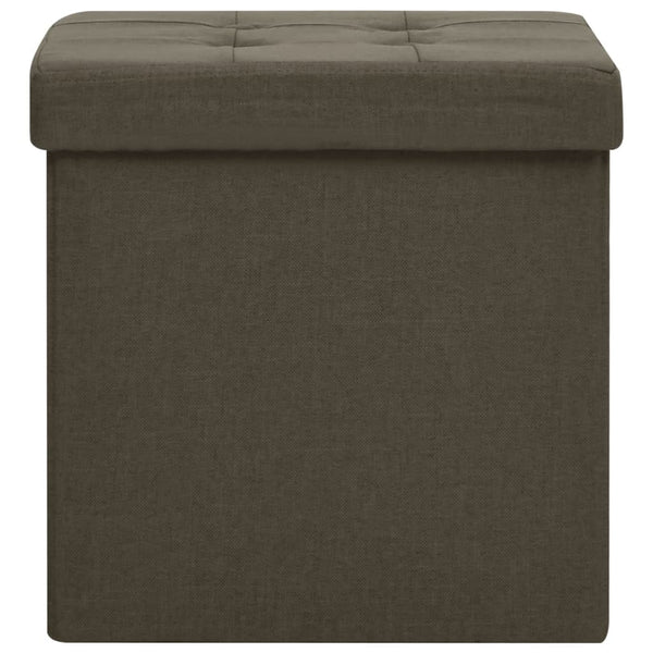 Hocker mit Stauraum, 2er Set, Dunkelbraun