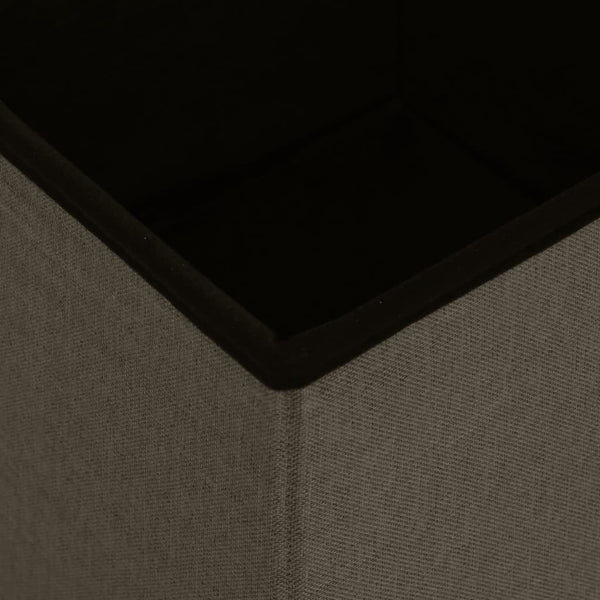 Hocker mit Stauraum, 2er Set, Dunkelbraun