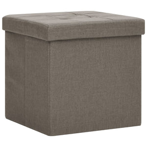 Hocker mit Stauraum 2er-Set Taupe