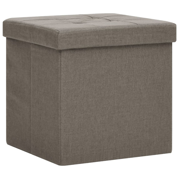 Hocker mit Stauraum 2er-Set Taupe