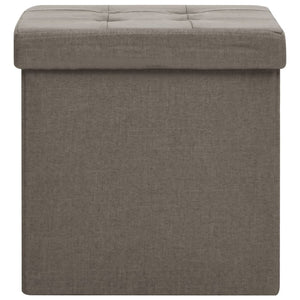 Hocker mit Stauraum 2er-Set Taupe
