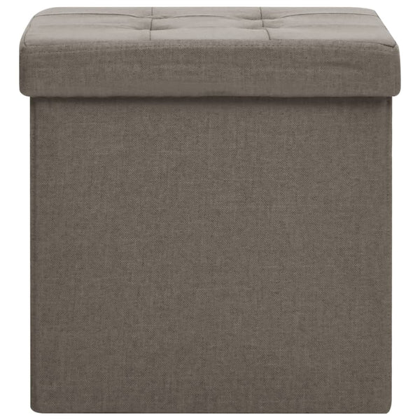 Hocker mit Stauraum 2er-Set Taupe