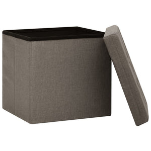 Hocker mit Stauraum 2er-Set Taupe