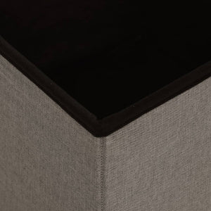 Hocker mit Stauraum 2er-Set Taupe