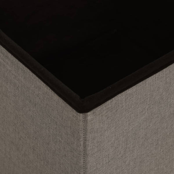 Hocker mit Stauraum 2er-Set Taupe