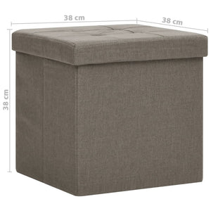Hocker mit Stauraum 2er-Set Taupe