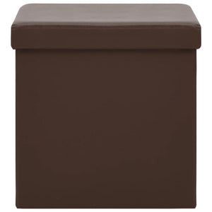 Hocker Braun PVC mit Stauraum