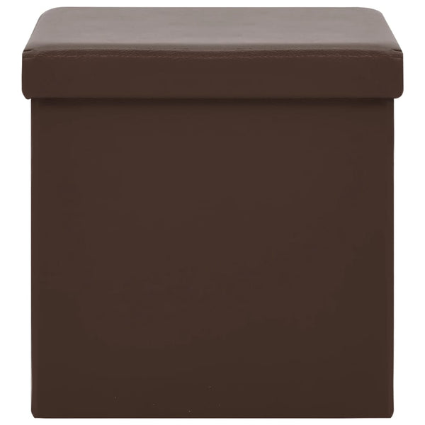 Hocker Braun PVC mit Stauraum