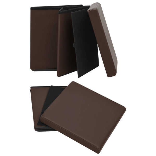 Hocker Braun PVC mit Stauraum