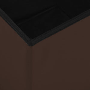 Hocker Braun PVC mit Stauraum