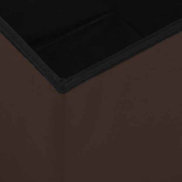 Hocker Braun PVC mit Stauraum