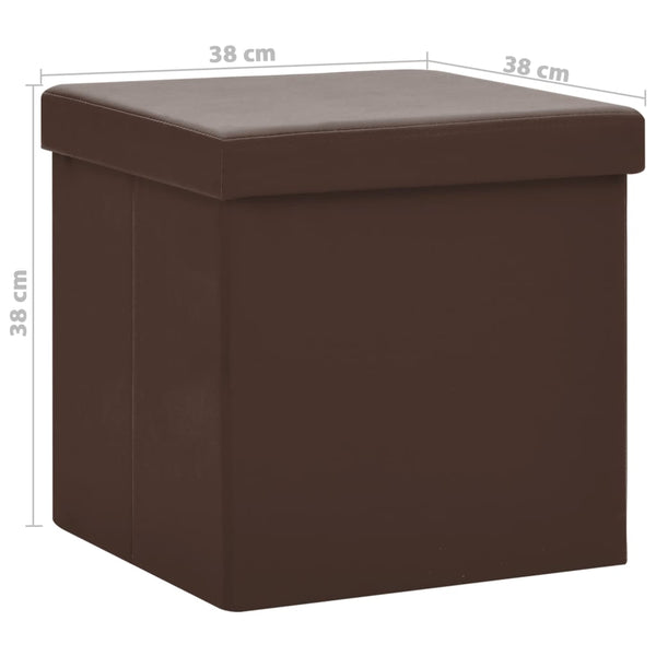 Hocker Braun PVC mit Stauraum